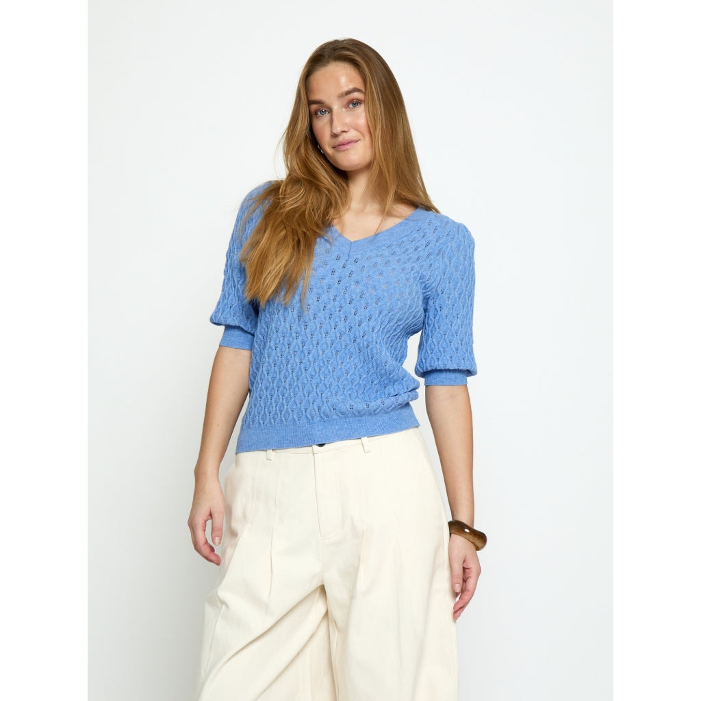 Peppercorn PCRosalia Knit T-Shirt T-Shirt 523 Blue Sky