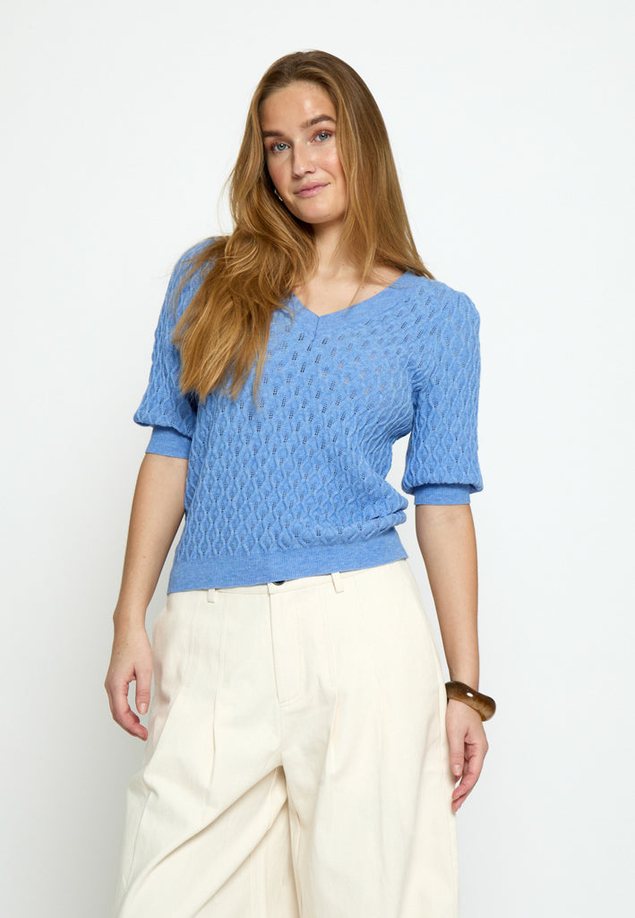 Peppercorn PCRosalia Knit T-Shirt T-Shirt 523 Blue Sky