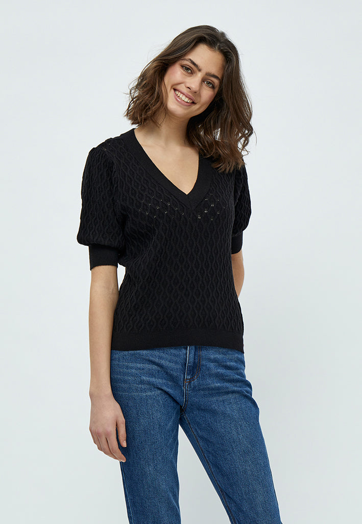 Peppercorn PCRosalia Knit T-Shirt T-Shirt 9000 Black