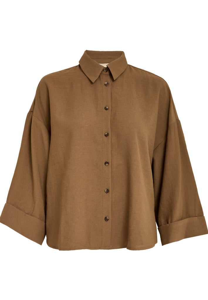 Peppercorn Rosaya skjorte - Toffee