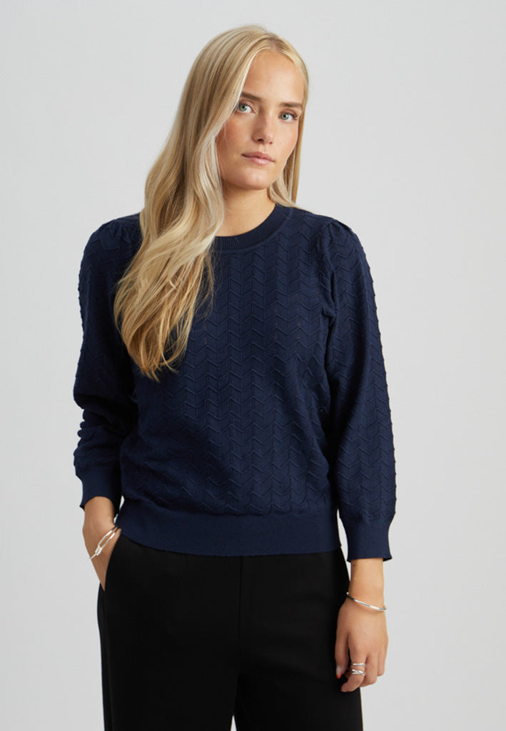 Peppercorn PCRosi 3/4 Sleeve Pullover Pullover 5270 Black Iris