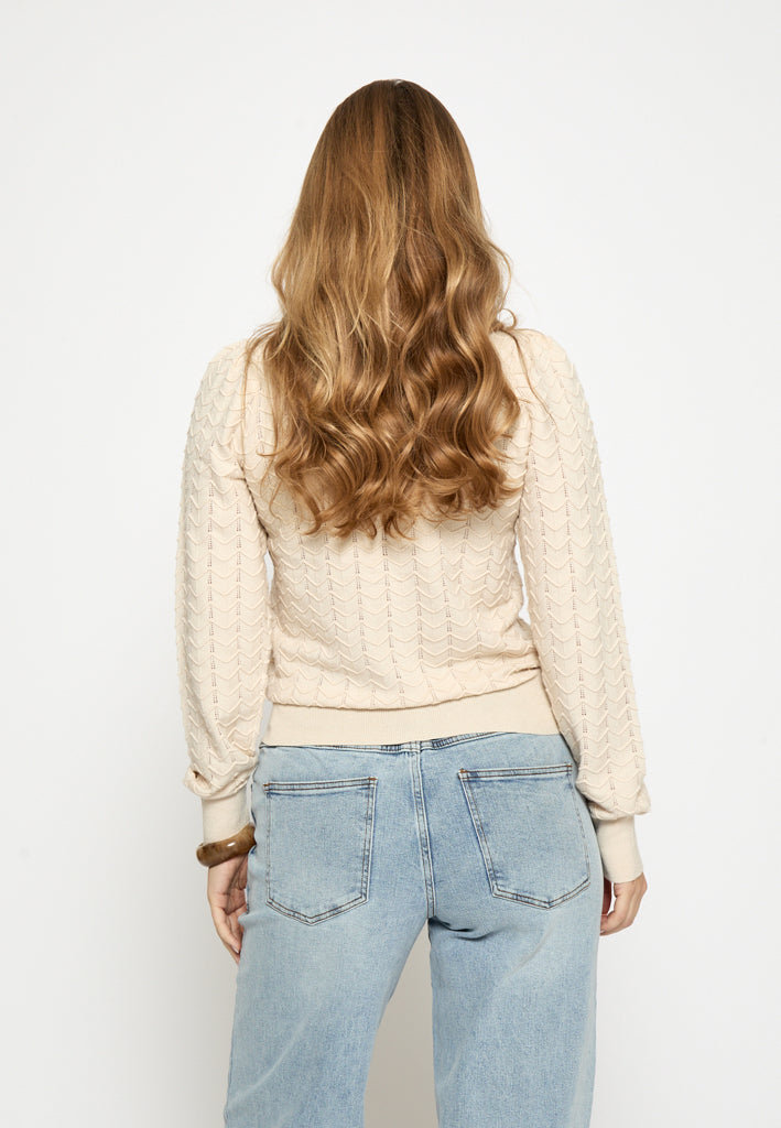 Peppercorn PCRosy Cardigan Cardigans 0202 Whitecap Creme