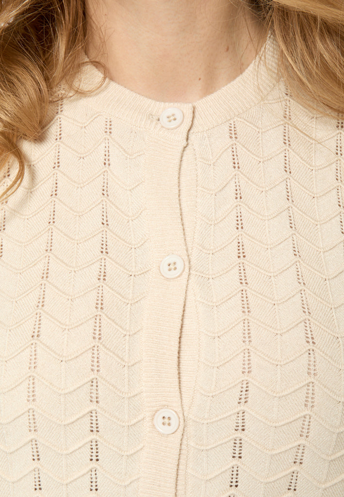 Peppercorn PCRosy Cardigan Cardigans 0202 Whitecap Creme