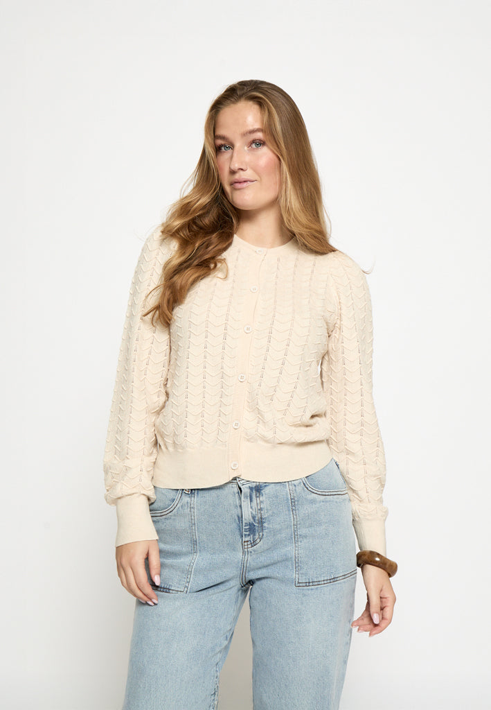 Peppercorn PCRosy Cardigan Cardigans 0202 Whitecap Creme