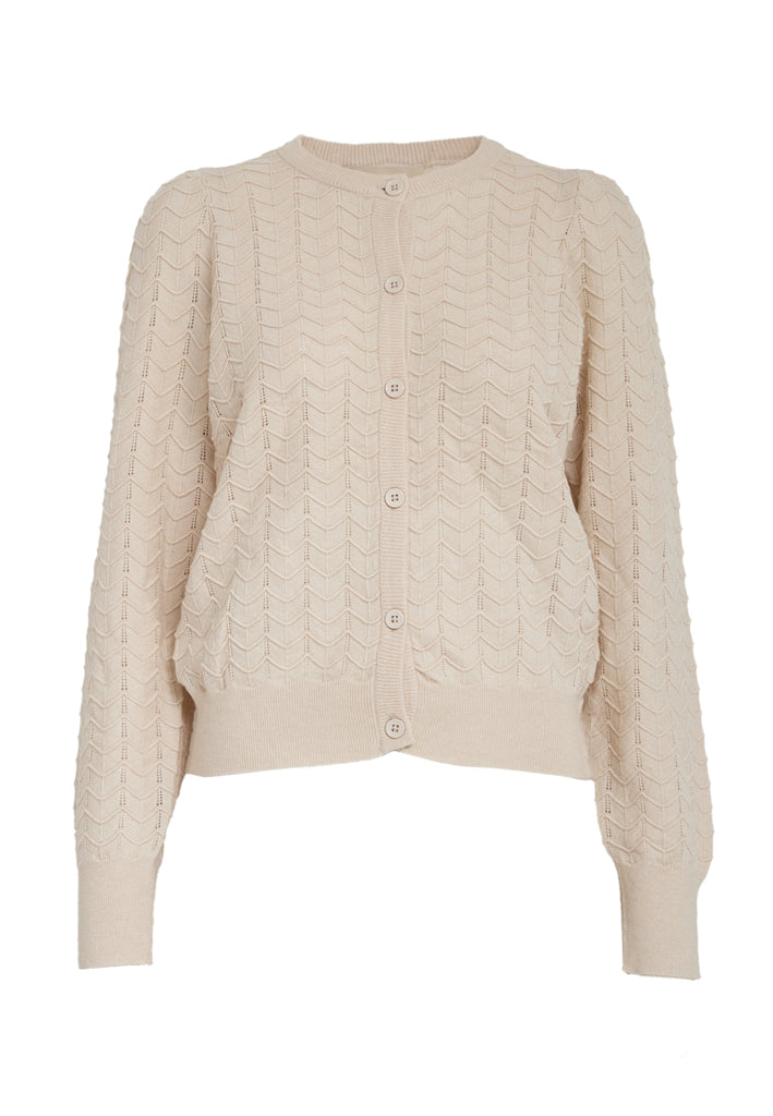 Peppercorn PCRosy Cardigan Cardigans 0202 Whitecap Creme