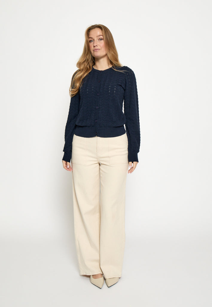 Peppercorn PCRosy Cardigan Cardigans 5270 Dark Navy