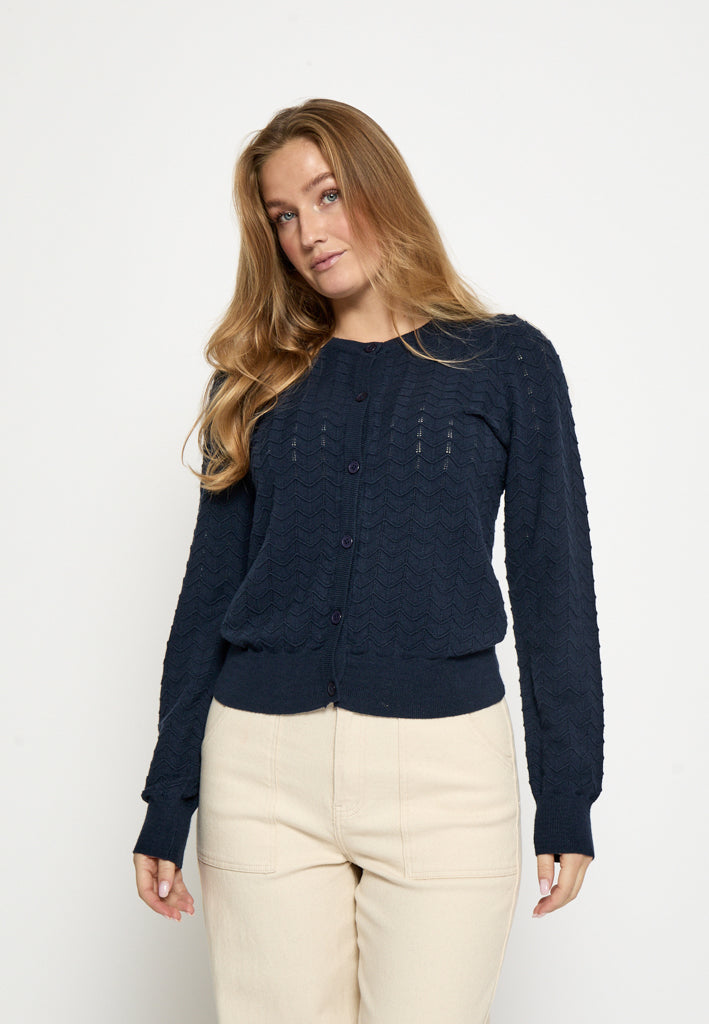 Peppercorn PCRosy Cardigan Cardigans 5270 Dark Navy