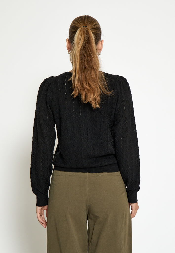 Peppercorn PCRosy Cardigan Cardigans 9000 Black