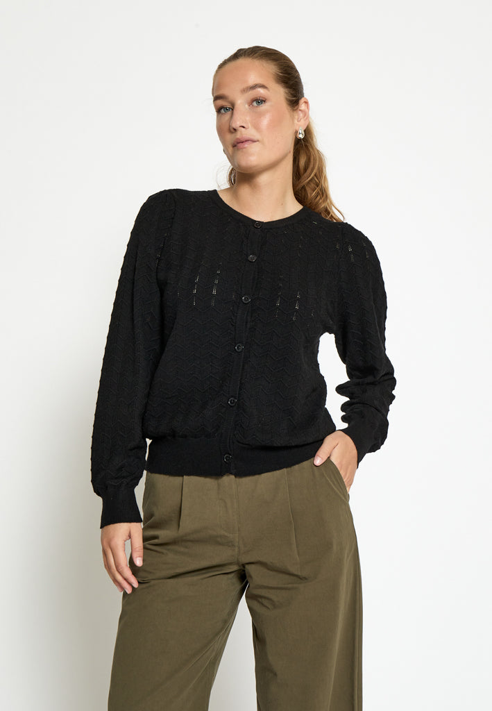 Peppercorn PCRosy Cardigan Cardigans 9000 Black