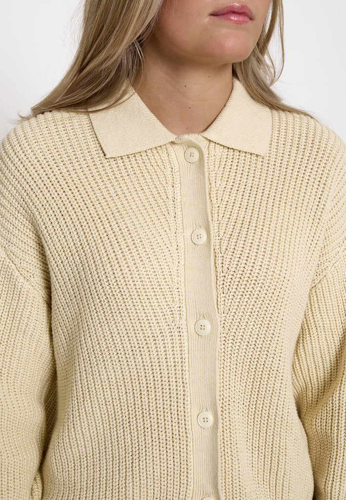 Peppercorn PCRoxy Cardigan Cardigans 0023 Seedpearl Cream