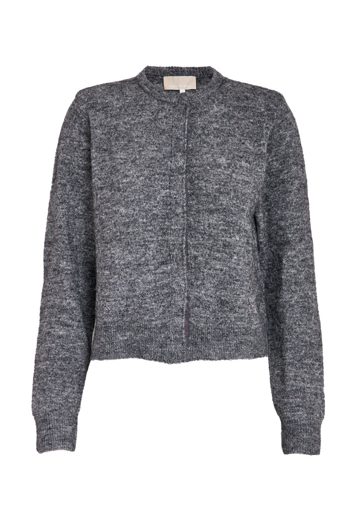 Peppercorn PCRufina GRS RWS Knit Cardigan Cardigans 127M Dark Grey Melange