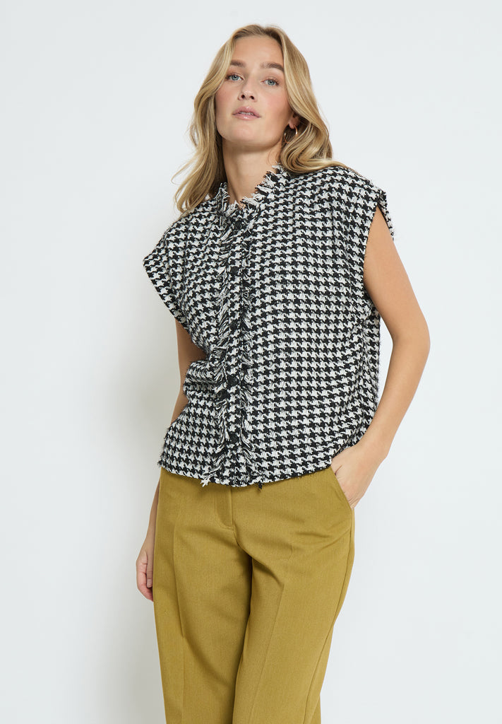 Peppercorn PCRuth Vest Vest 9000C Black Checked