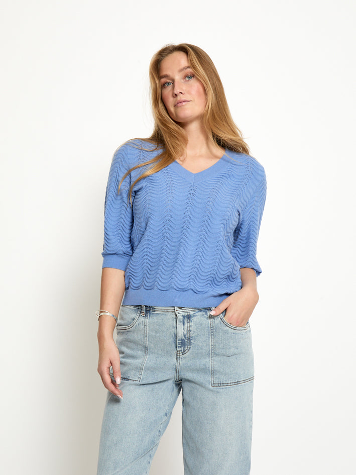 Peppercorn PCRuthia V-Neck Pullover Pullover 2016 CORNFLOWER BLUE