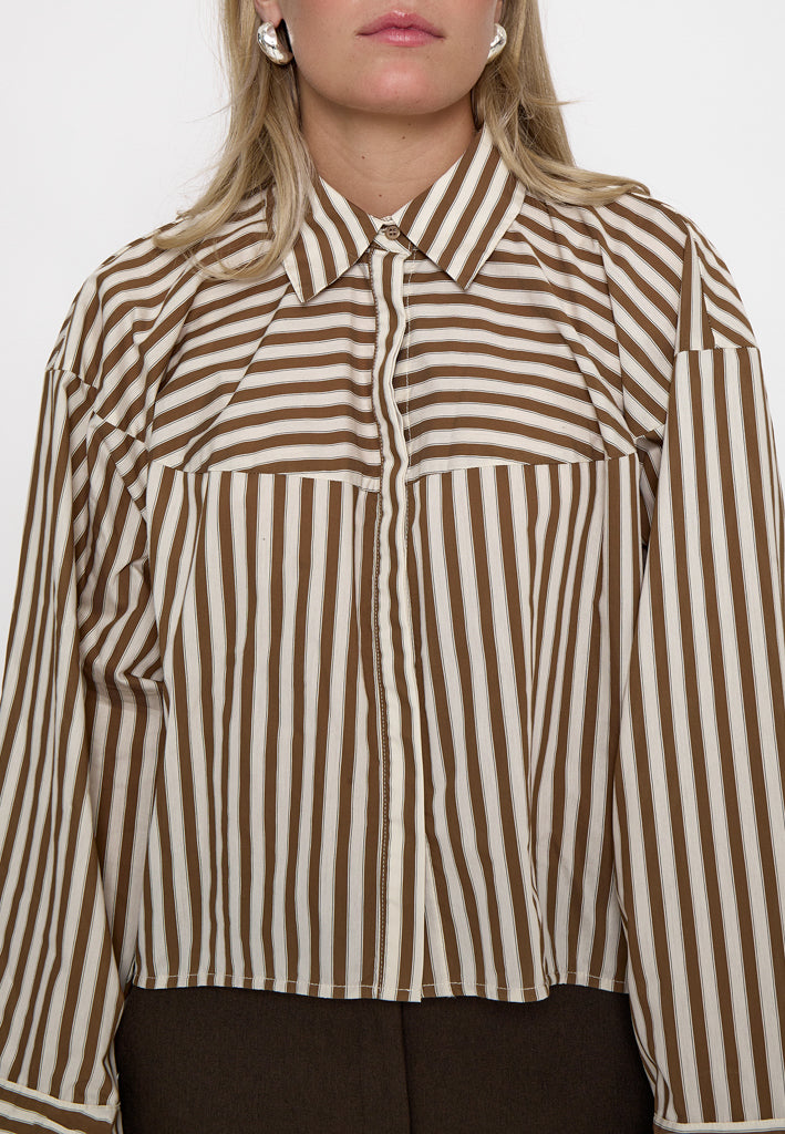 Peppercorn PCSadie Shirt Shirt 5050S Toffee Stripe