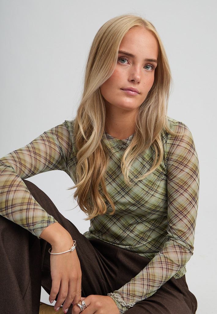 Peppercorn PCSafina Top Top 3064C Wild Lime Check