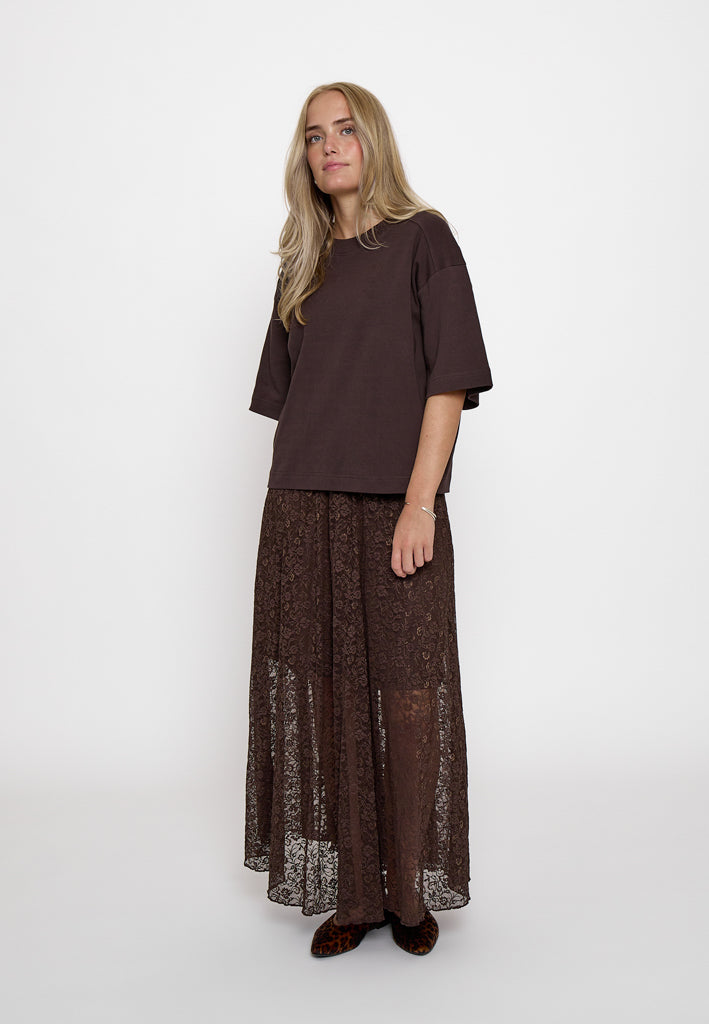 Peppercorn PCSalaya Lace Skirt Skirt 3960 Java Brown