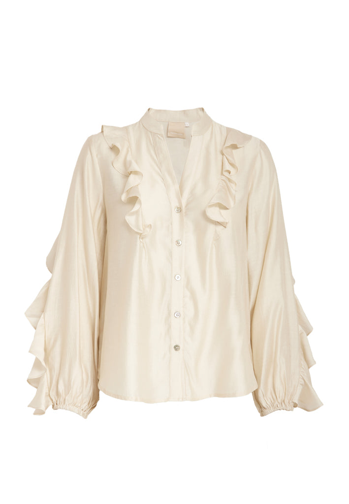 Peppercorn PCSamantha Blouse Shirt 2206 Fog Sand