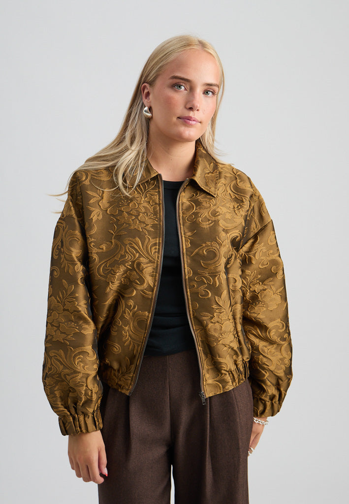 Peppercorn PCSandrine Jacquard Jacket Jacket 3329 Butternut Green