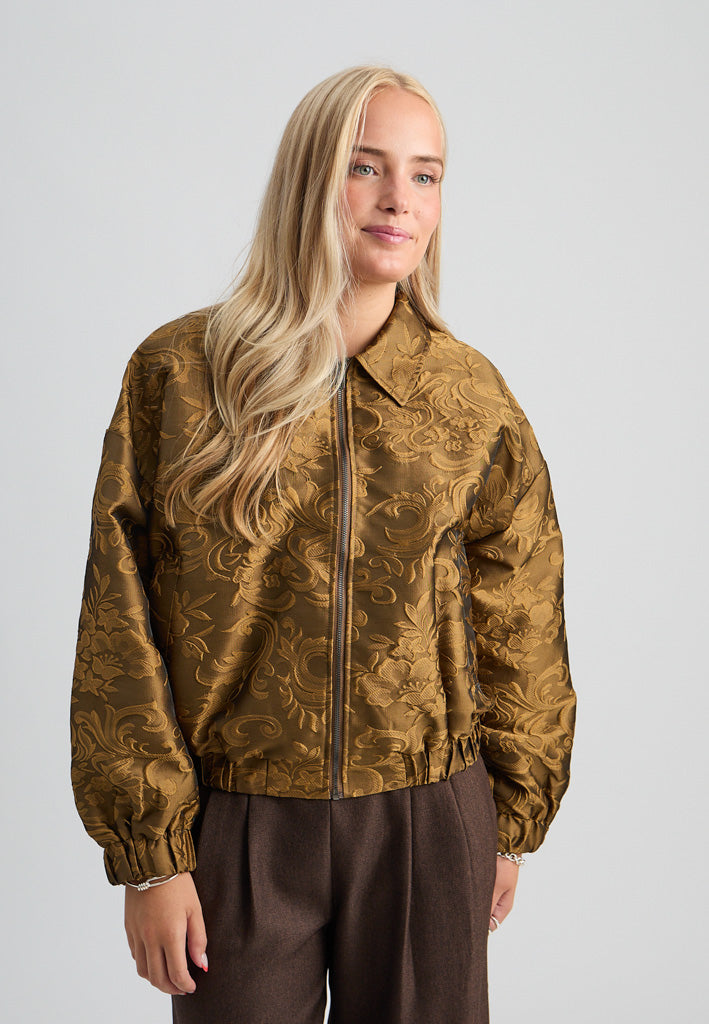 Peppercorn PCSandrine Jacquard Jacket Jacket 3329 Butternut Green