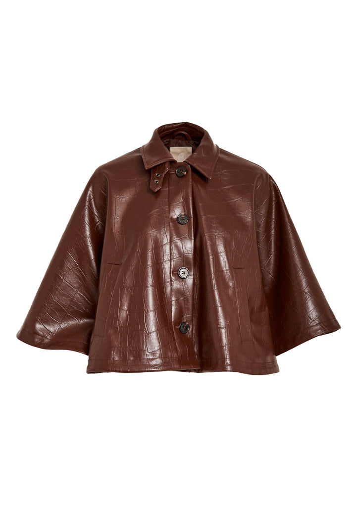 Peppercorn PCSerafina Cape Jacket 342 Cognac