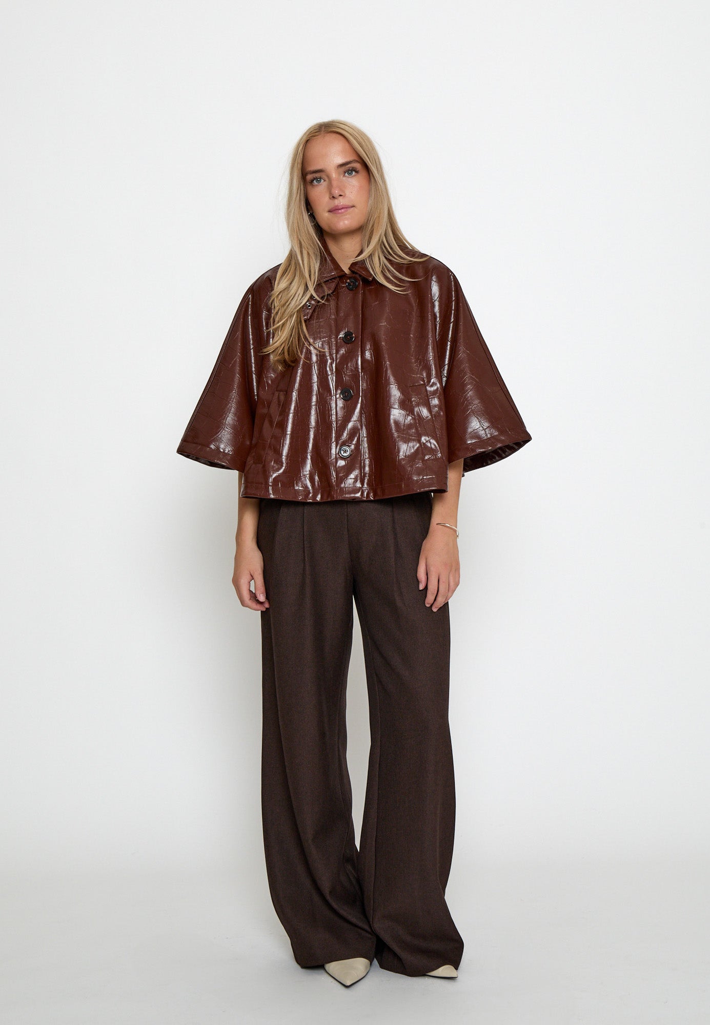 Peppercorn PCSerafina Cape Jacket 342 Cognac