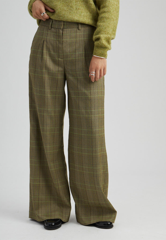 Peppercorn PCShanessa Pant Pant 3076C Plantation Green Check