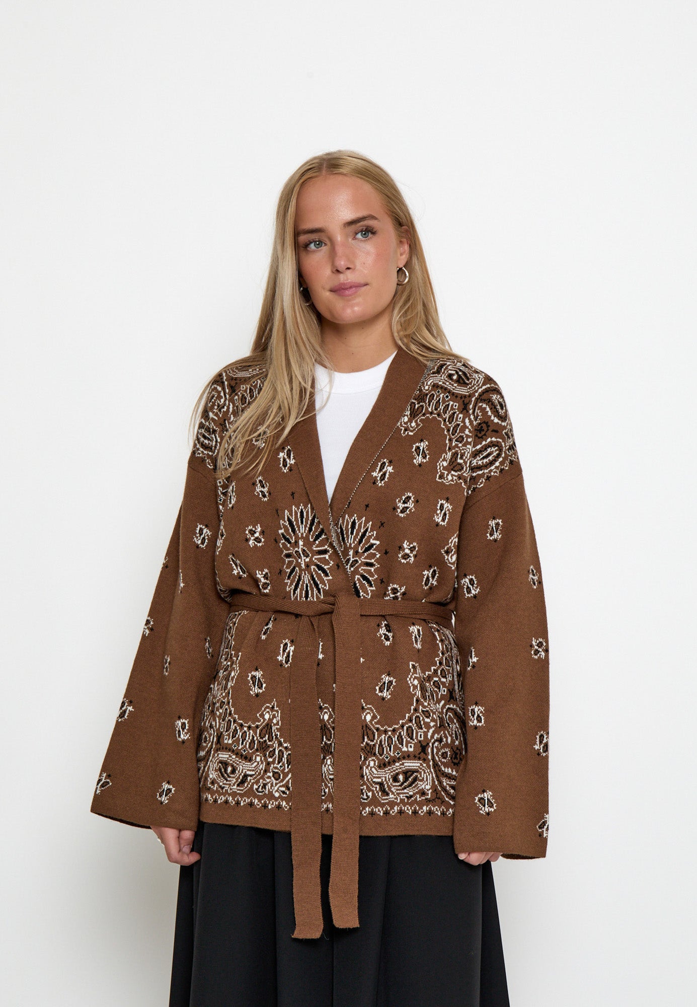 Peppercorn PCShannie Cardigan Cardigans 5050J Toffee Jacquard