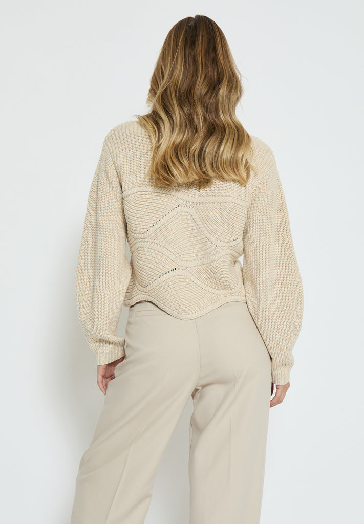 Peppercorn PCSif Knit Pullover Pullover 0202 Whitecap Grey