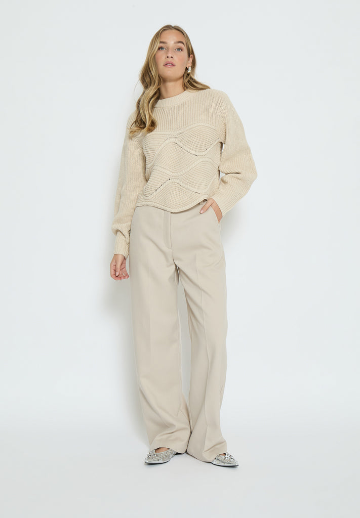 Peppercorn PCSif Knit Pullover Pullover 0202 Whitecap Grey