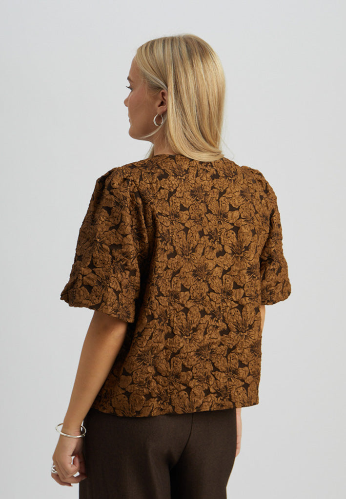 Peppercorn PCSigga Blouse Blouse 5050P Toffee Print
