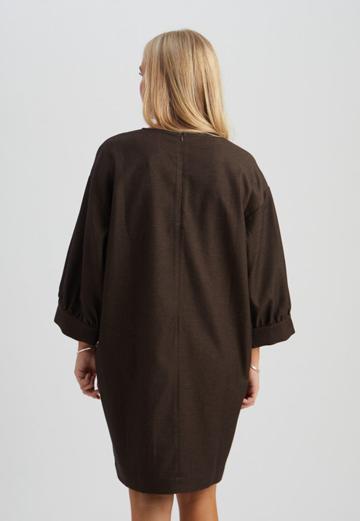 Peppercorn PCSilva Selda Dress Dress 3960M Java Brown Melange