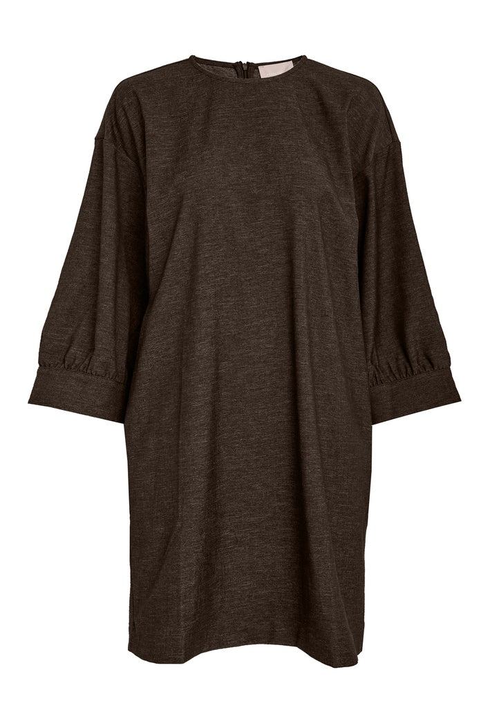 Peppercorn PCSilva Selda Dress Dress 3960M Java Brown Melange