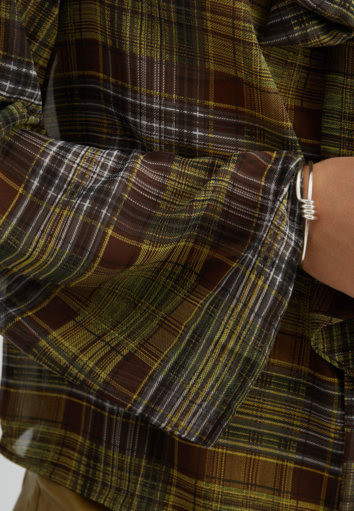 Peppercorn Simone blouse - Wild Lime Check