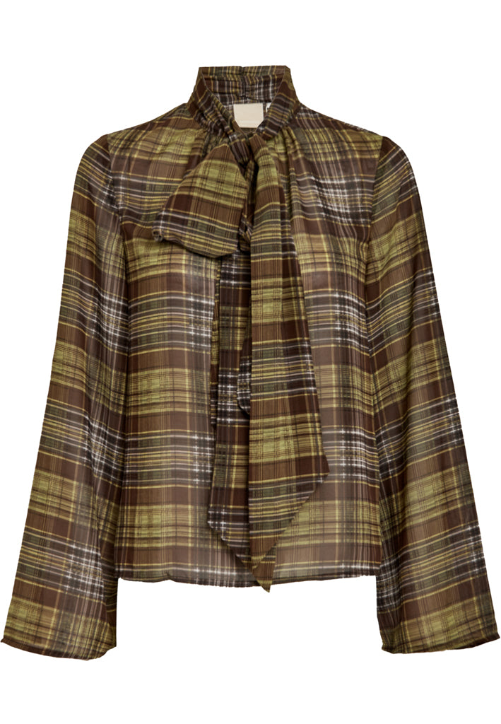 Peppercorn PCSimone Blouse Blouse 3064C Wild Lime Check