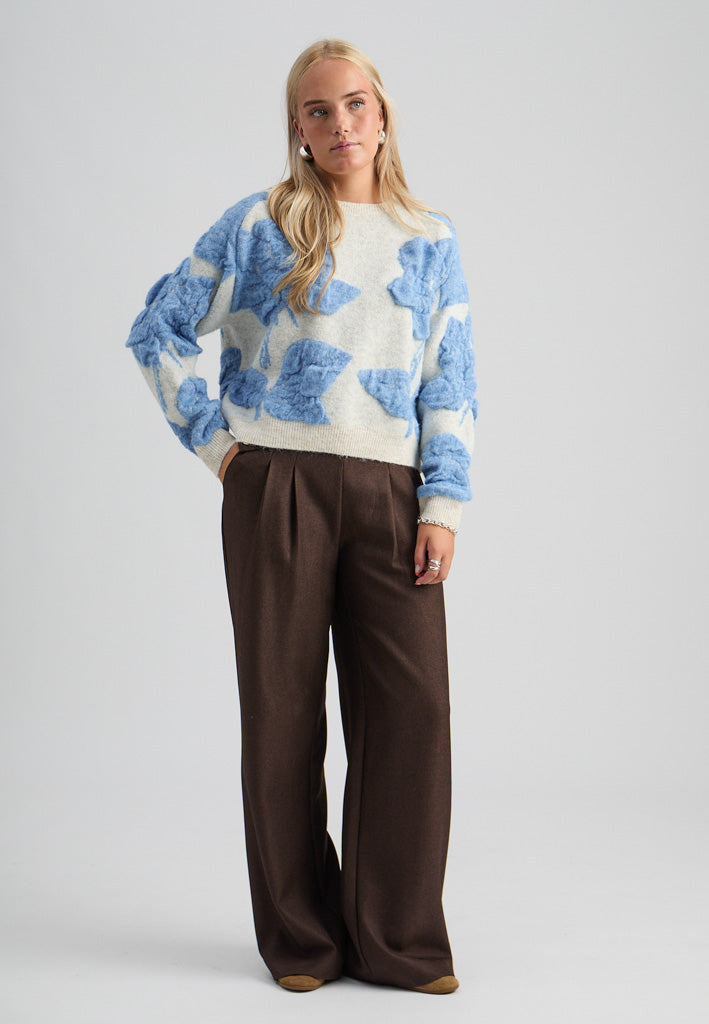 Peppercorn PCSine GRS RWS Knit Pullover Pullover 2206J Fog Sand Jacquard