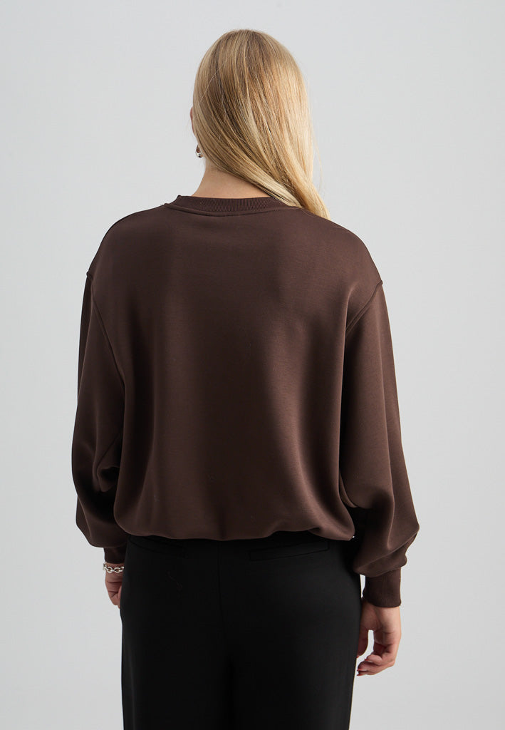 Peppercorn PCSinna GRS Sweat Sweatshirt 3960 Java Brown