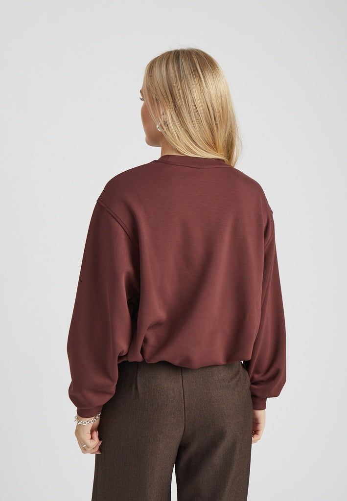 Peppercorn PCSinna GRS Sweat Sweatshirt 4980 Decadent Chocolate
