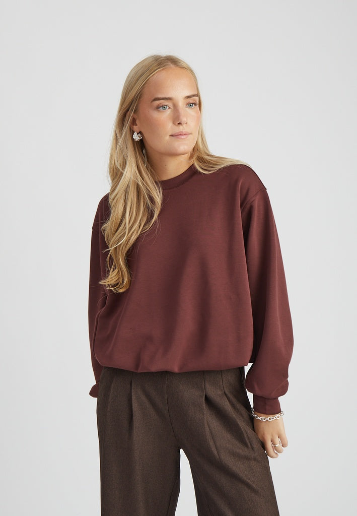 Peppercorn PCSinna GRS Sweat Sweatshirt 4980 Decadent Chocolate