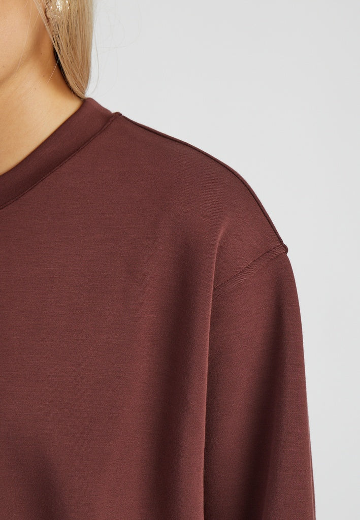 Peppercorn PCSinna GRS Sweat Sweatshirt 4980 Decadent Chocolate