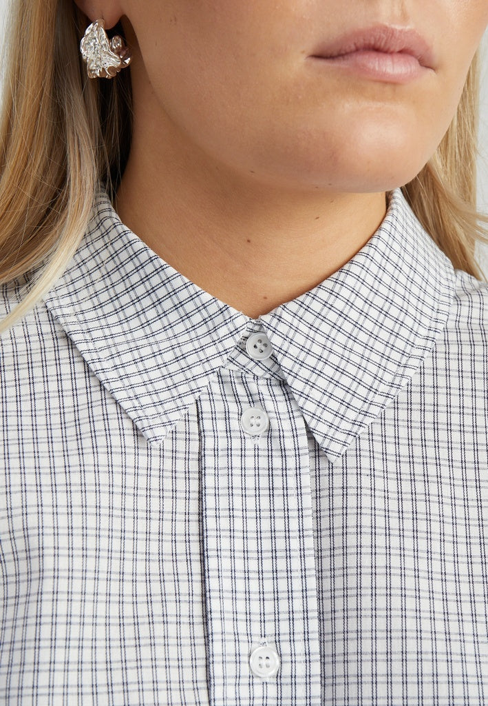 Peppercorn Sutton Hemdbluse - Whitecap Grey Check