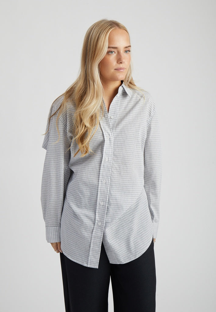 Peppercorn Sutton Hemdbluse - Whitecap Grey Check
