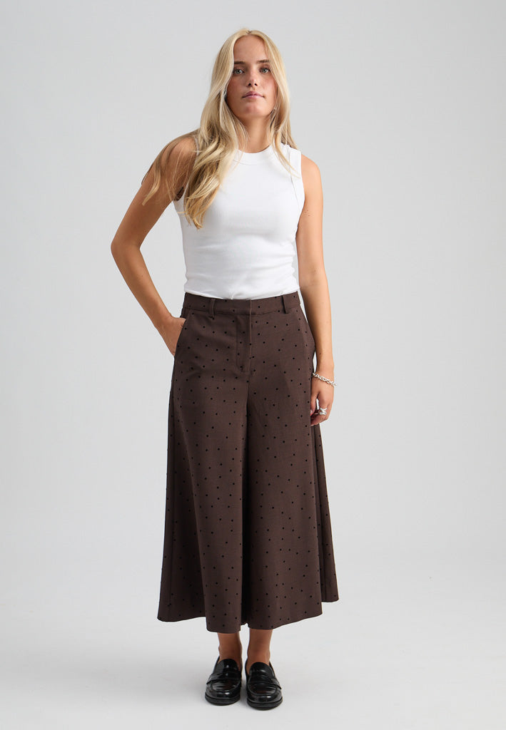 Peppercorn PCSuzanna Skirt Pant Pant 3960M Java Brown Melange