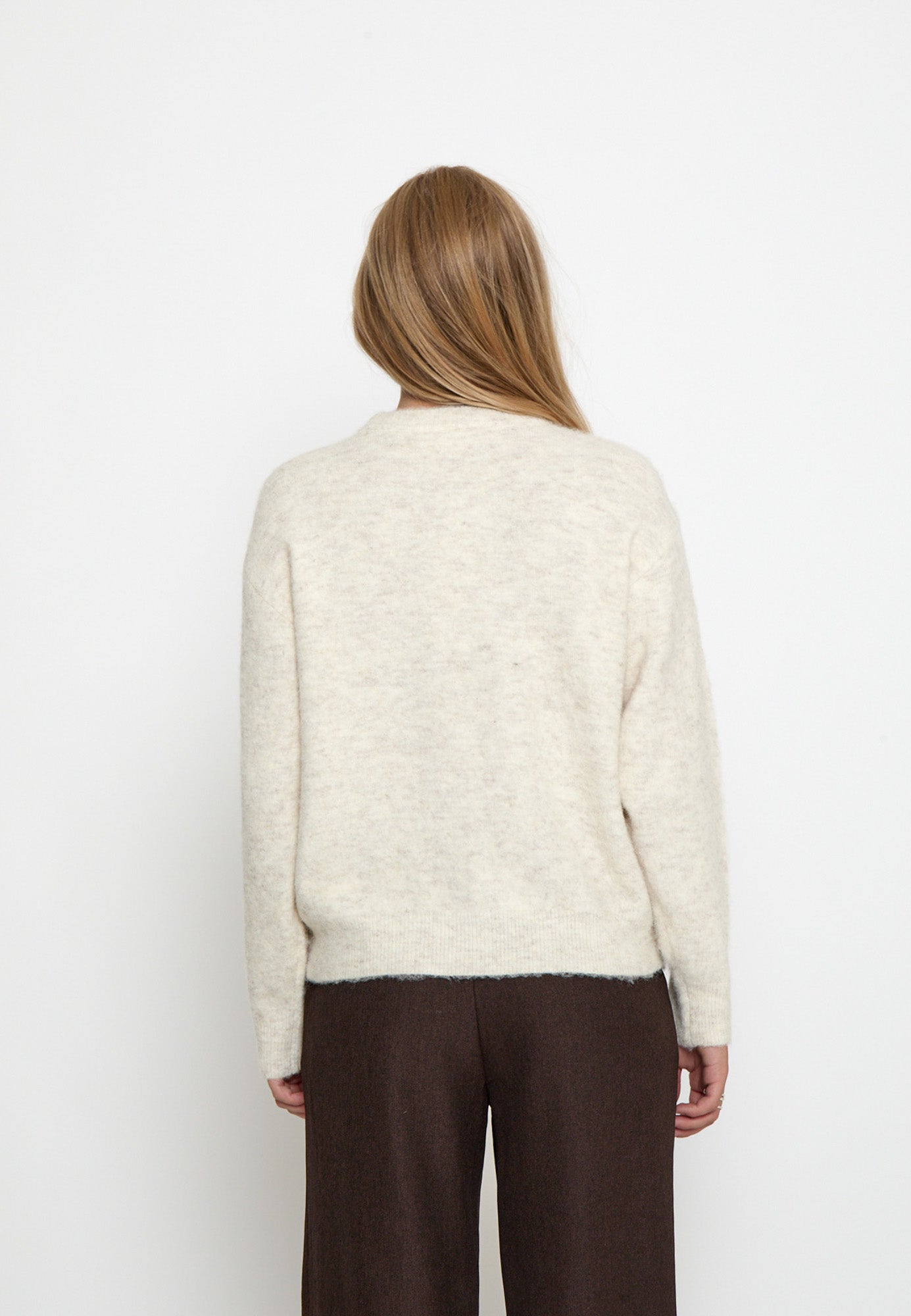 Peppercorn PCSylvie RWS GRS Knit Pullover Pullover 0202M Whitecap Grey mel