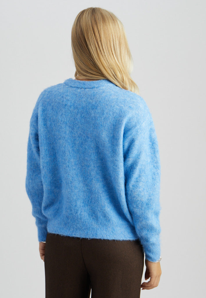 Peppercorn Sylvie RWS GRS strikbluse - Placid Blue Mel.