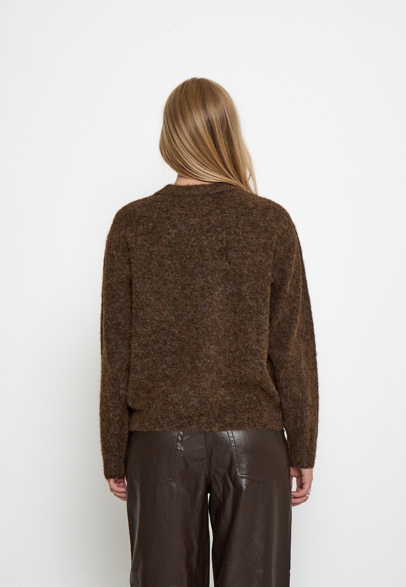 Peppercorn PCSylvie RWS GRS Knit Pullover Pullover 3960M Java Brown Melange