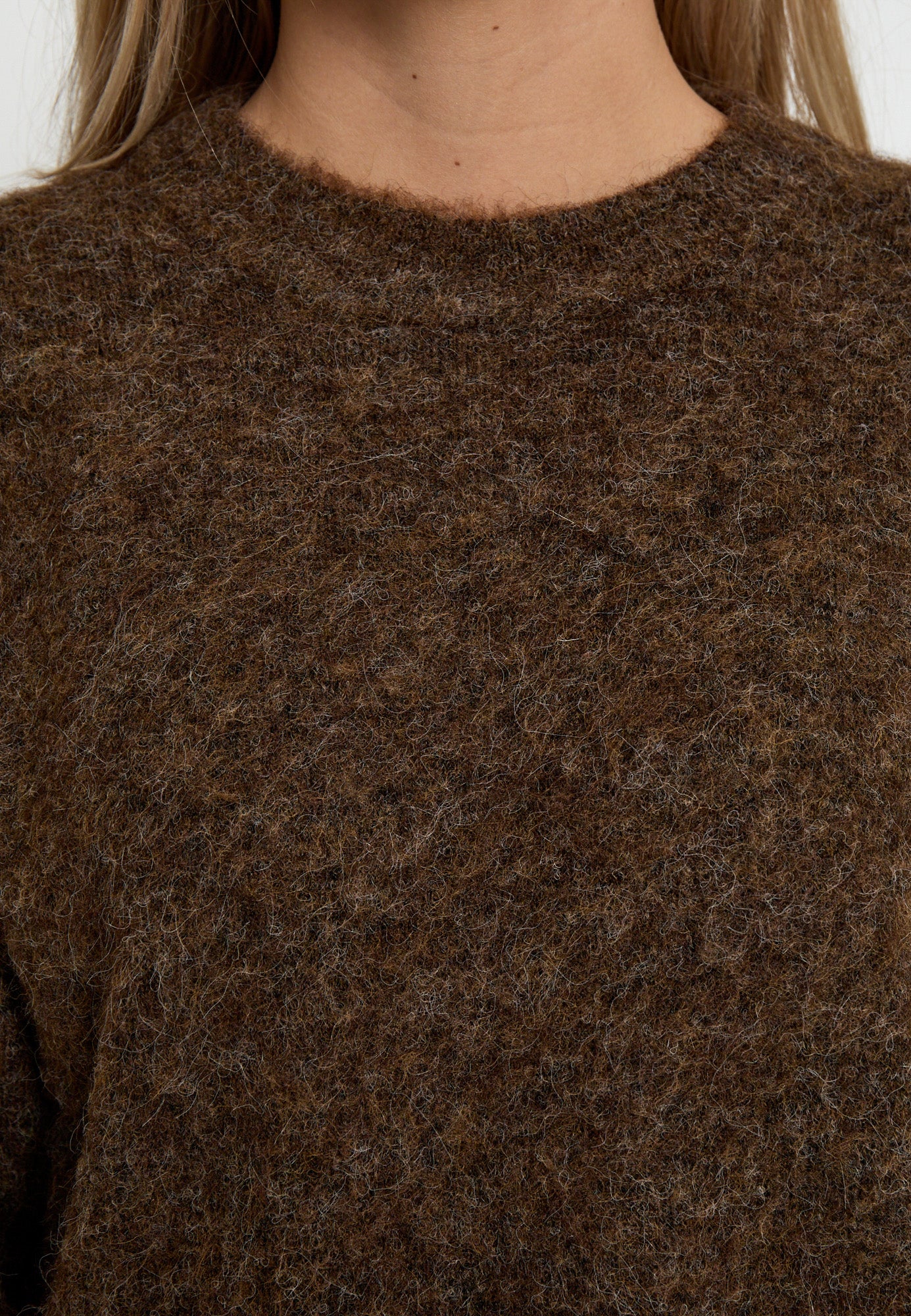 Peppercorn PCSylvie RWS GRS Knit Pullover Pullover 3960M Java Brown Melange