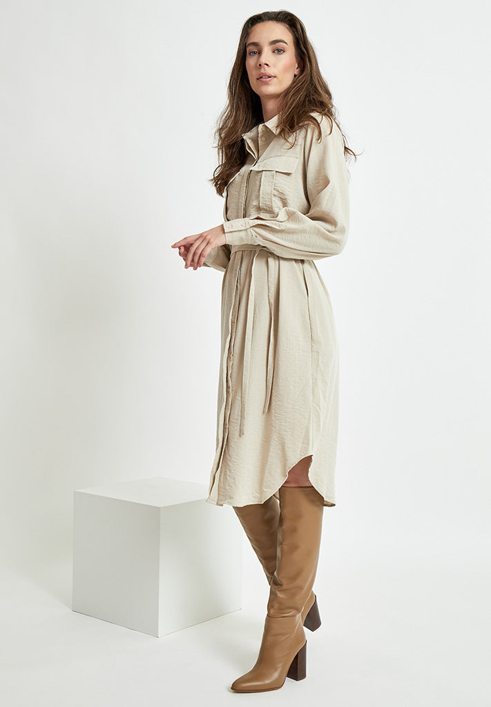 Peppercorn PCSylvie Shirt Dress Dress 4363 Safari Sand