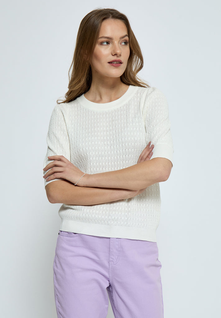 Peppercorn PCTala Puff Knit Pullover Pullover 235 Cloud Dancer