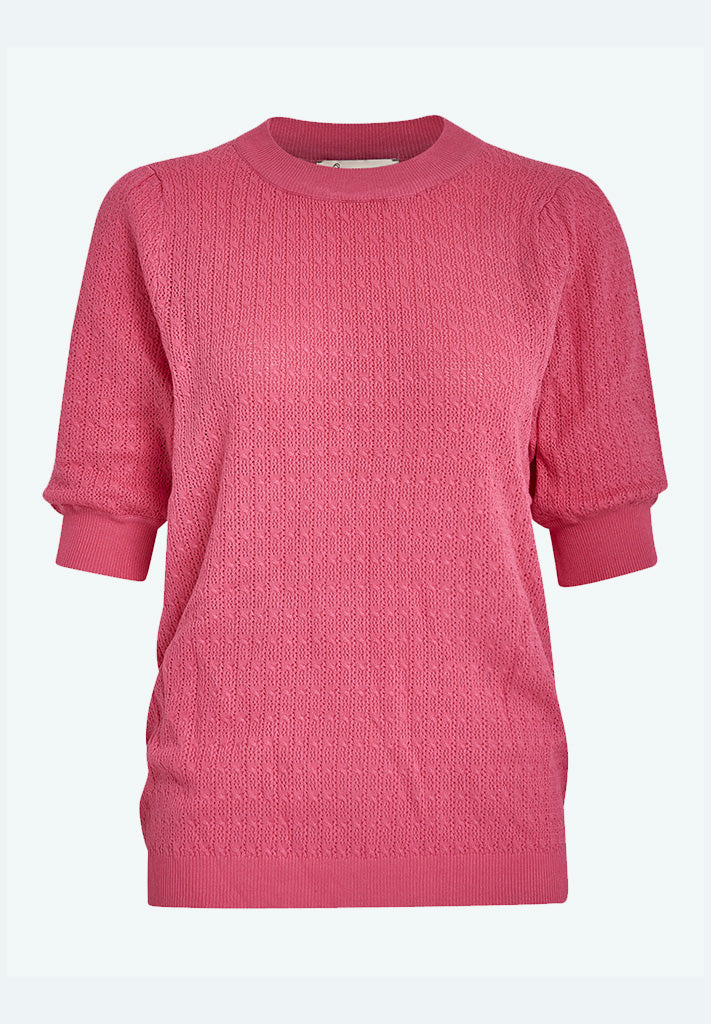 Peppercorn PCTala Puff Knit Pullover Pullover 7014 Camellia Rose Pink