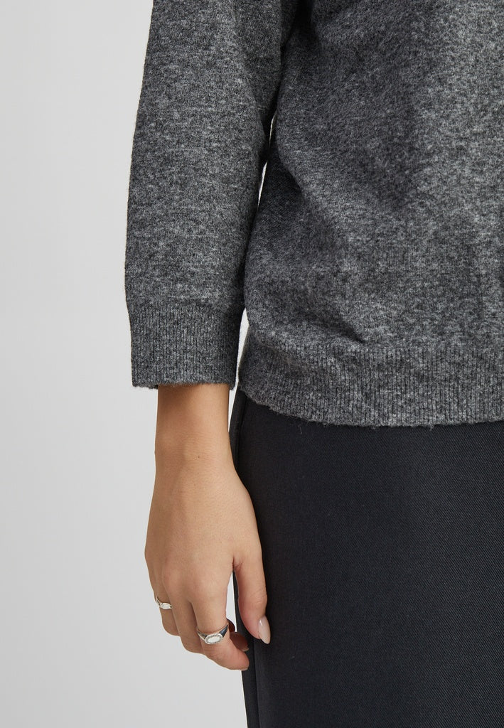 Peppercorn PCTalli RWS Lace Knit Pullover Pullover 127M Dark Grey Melange